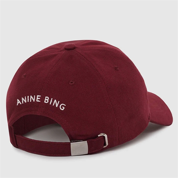 Anine Bing Jeremy Baseball Cap, Cabernet